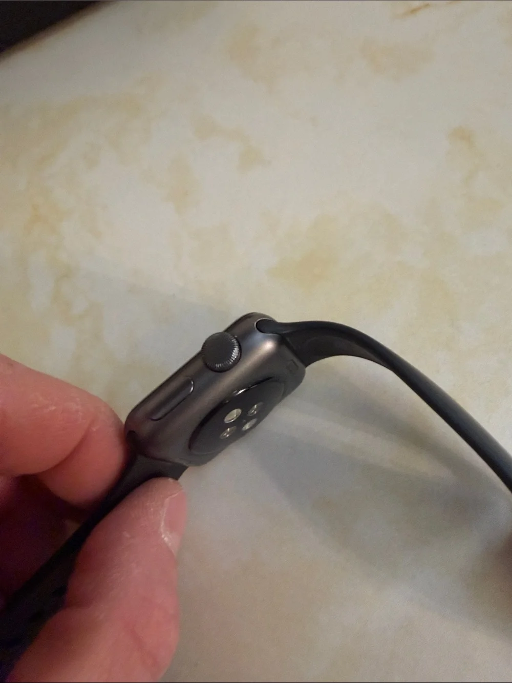 Apple Watch 3 38mm Black with Black Silicone Sport Band